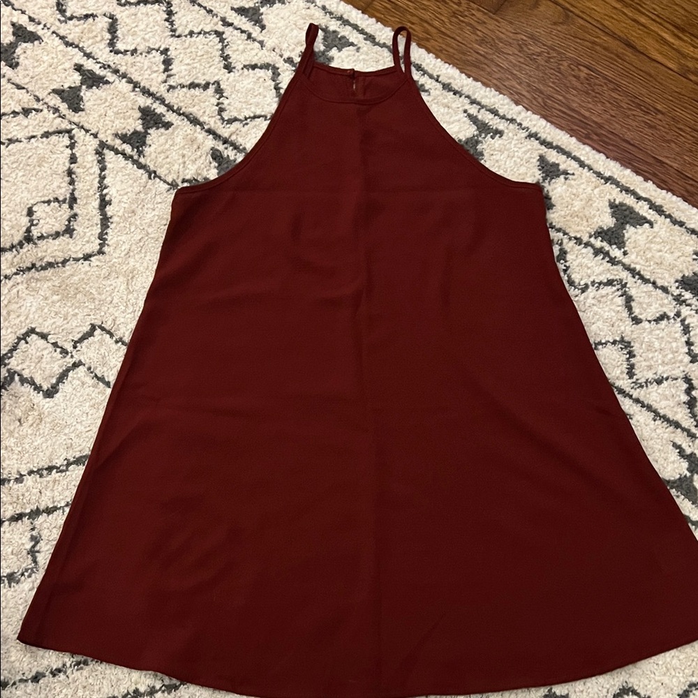 Burgundy Sleeveless Dress